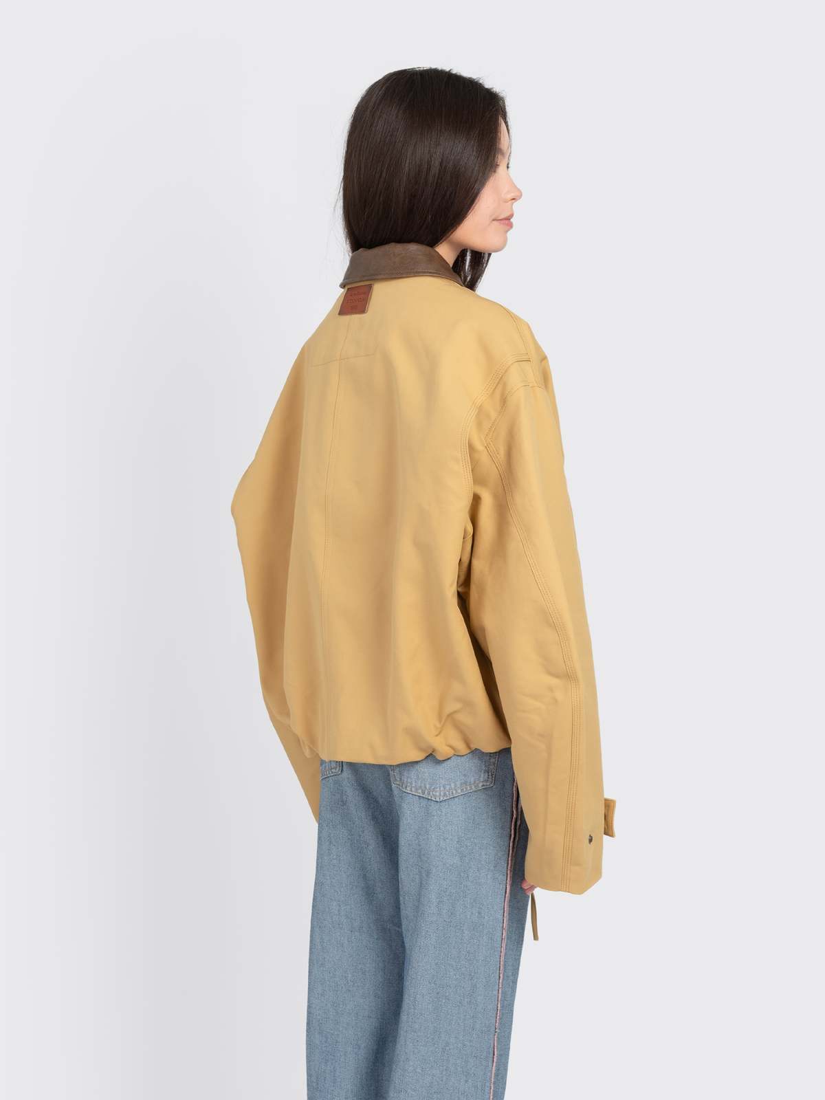 Acne Studios Twill Bomber Jacket - Sand - Image 6 of 9