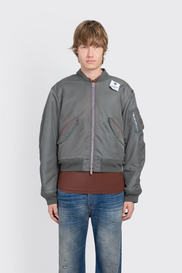 Acne Studios Washed Bomber Jacket - Gray