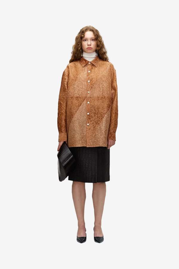 UMBER POSTPAST Natural Dyed Silk Classic Shirt