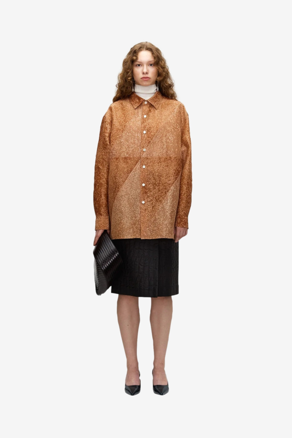 UMBER POSTPAST Natural Dyed Silk Classic Shirt