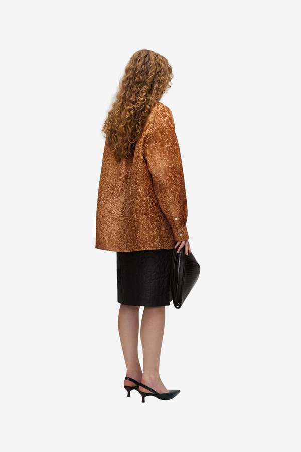 UMBER POSTPAST Natural Dyed Silk Classic Shirt