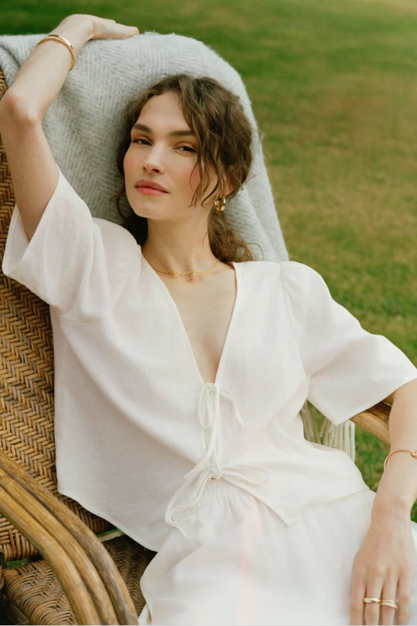 Z Supply La Belle Linen Top