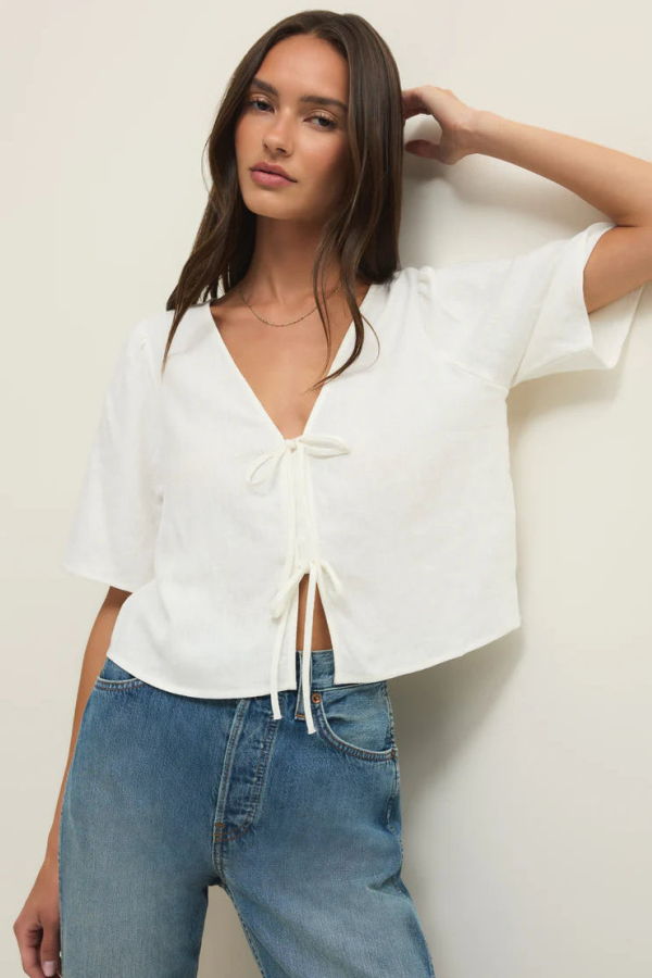Z Supply La Belle Linen Top
