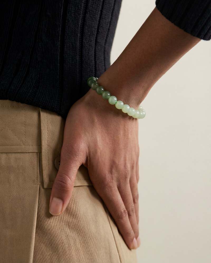 seree Ombre Beaded Jade Bracelet - Green