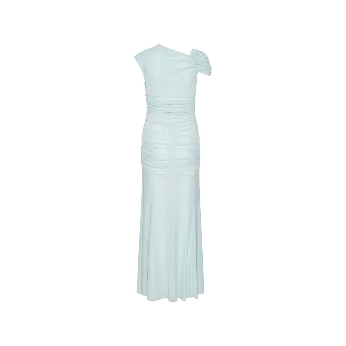 ROTATE Birger Christensen Maxi Asymmetric Dress - Light Blue - Image 3 of 4