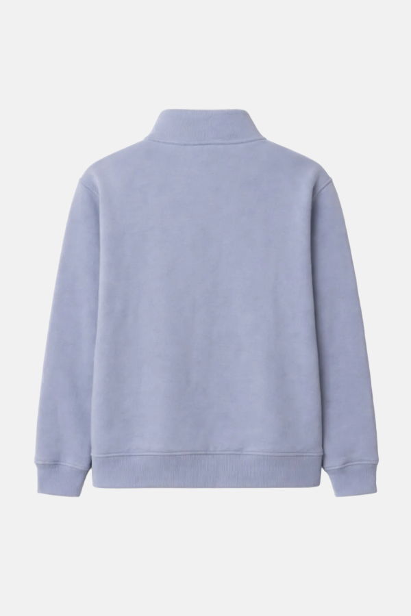 Blue&Cream Perfecto Half Zip Sweatshirt - Patina Blue