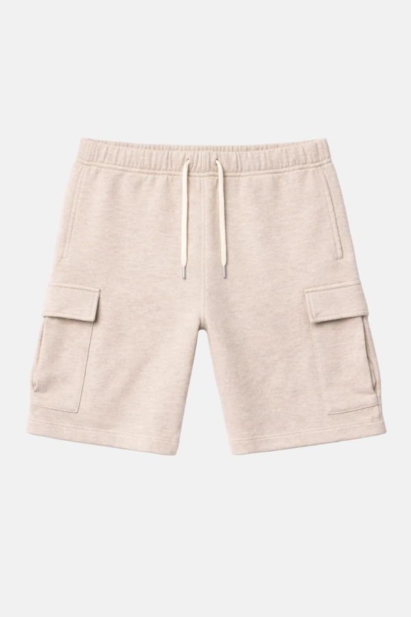 Blue&Cream Vandam Cargo Short - Oatmeal Heather