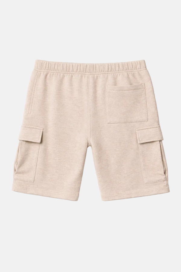 Blue&Cream Vandam Cargo Short - Oatmeal Heather