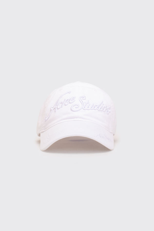 Acne Studios Embroidered Logo Cap - White