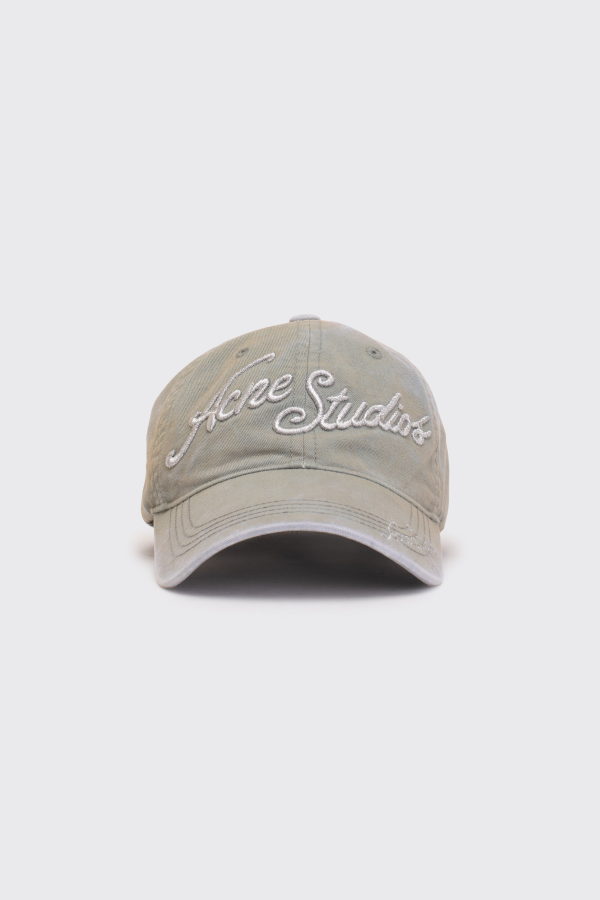 Acne Studios Embroidered Logo Cap - Gray
