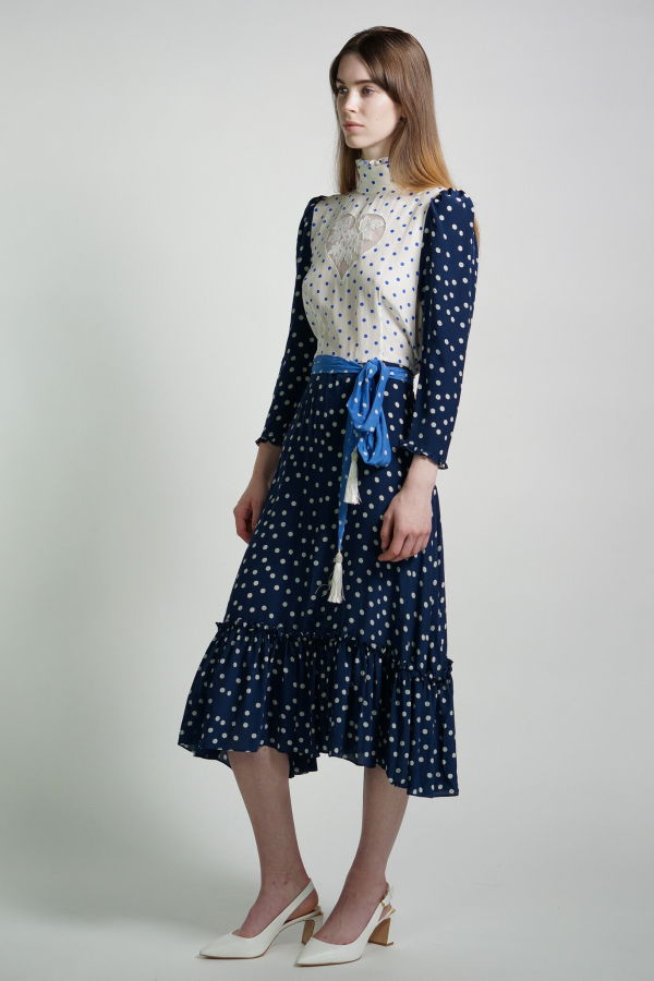 Kristinit Sirsna Heart Polka Dot Dress