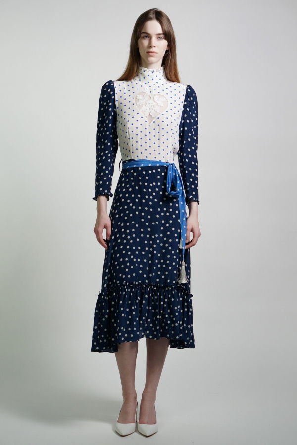 Kristinit Sirsna Heart Polka Dot Dress