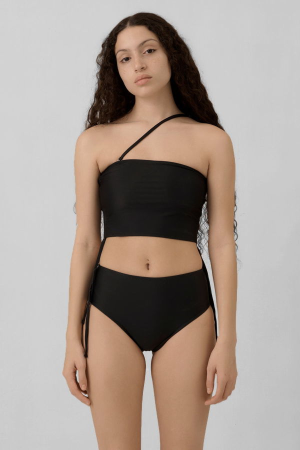 Hakea Seams Boob Tube - Black