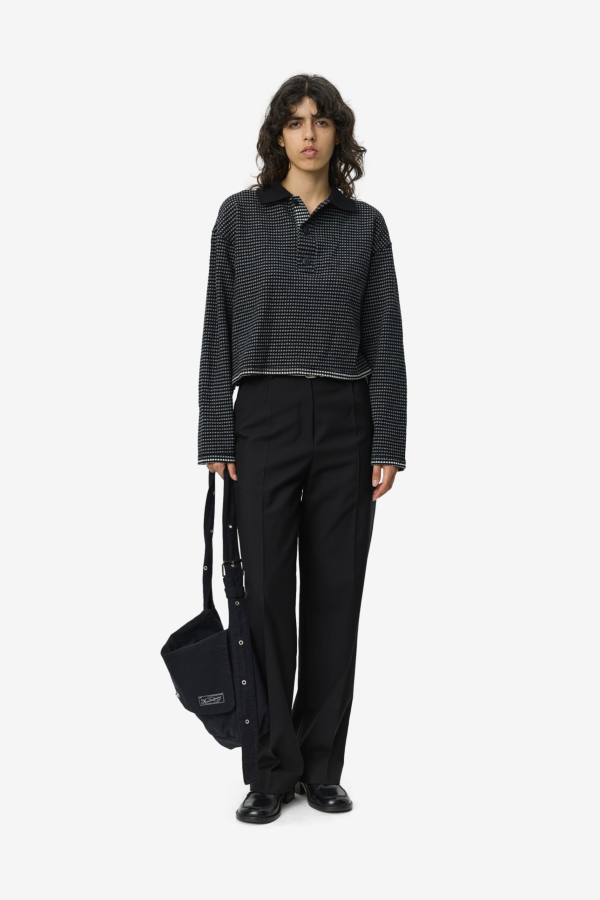 mfpen Cropped LS Polo Top