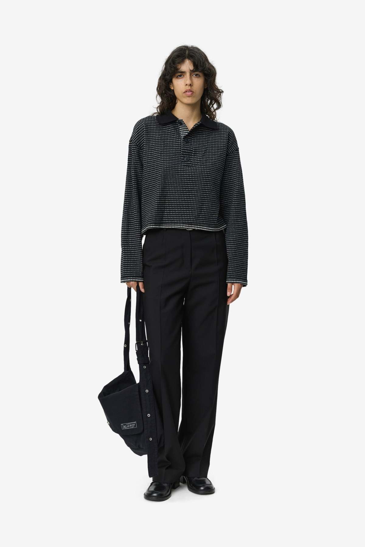 mfpen Cropped LS Polo Top - Image 1 of 5