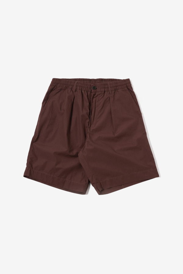 Universal Works Pleated Track Short - Brown