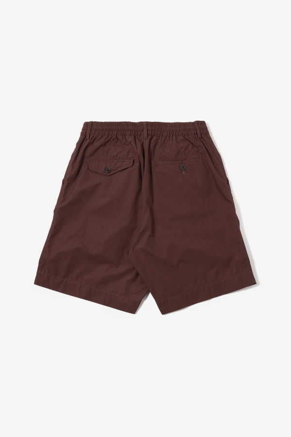 Universal Works Pleated Track Short - Brown