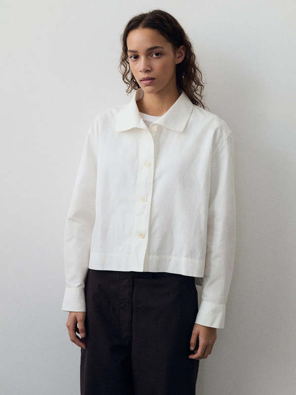 MHL by Margaret Howell Asymmetric Round Collar Shirt
