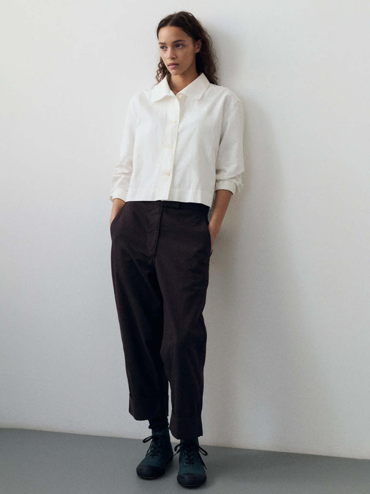 MHL by Margaret Howell Asymmetric Round Collar Shirt - Image 3 of 5