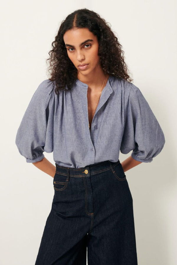 Sessun A View Blouse - Chambray Blue