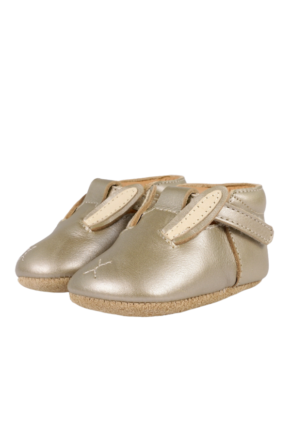 KIDS Donsje Blinc Bunny Baby Shoes - Champagne Metallic Leather