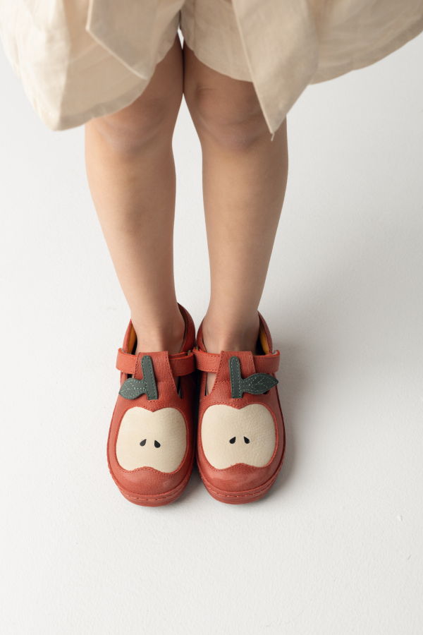 KIDS Donsje Bowi Apple Kids Shoes - Red Clay Leather