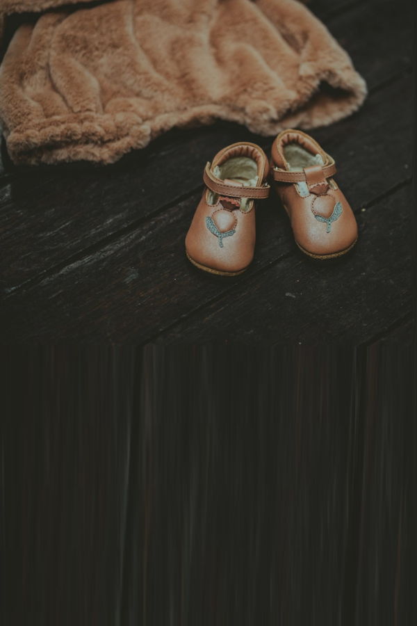 KIDS Donsje Carlie Shoes Rose Hip Baby Shoes - Caramel Metallic Nubuck