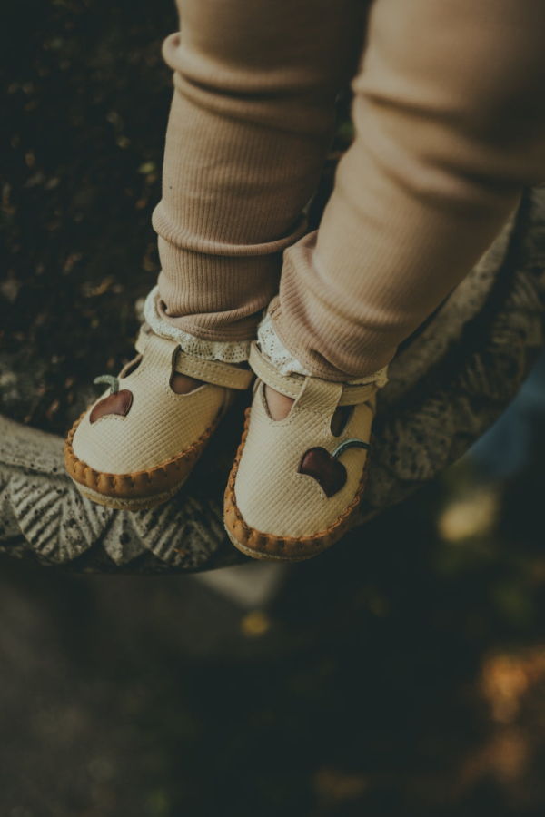 KIDS Donsje Delice Shoes | Tartelette Baby Shoes - Cream Scored Leather