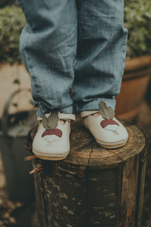 KIDS Donsje Figili Shoes - Cream Leather