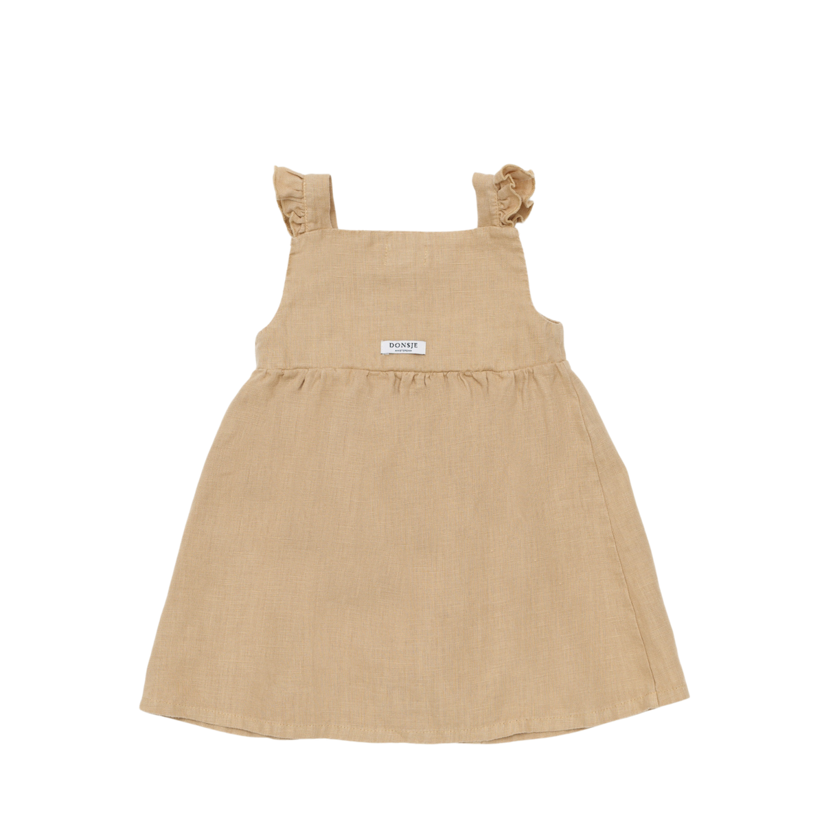 KIDS Donsje Floor Linen Dress - Toast - Image 3 of 3