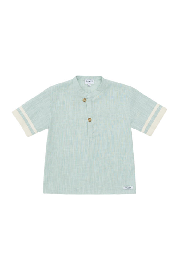 KIDS Donsje Fucas Linen Shirt - Frosted Green