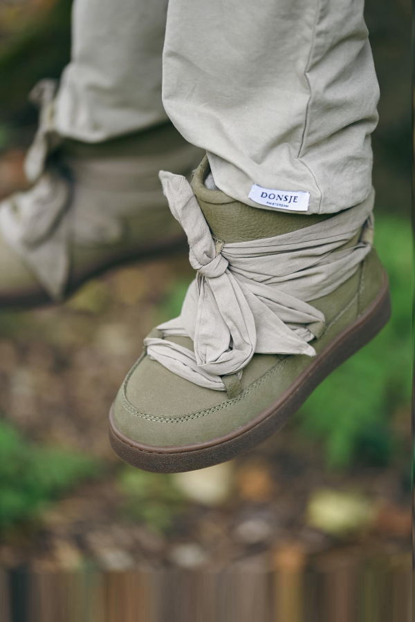 KIDS Donsje Ganza Boots - Sage Betting Leather