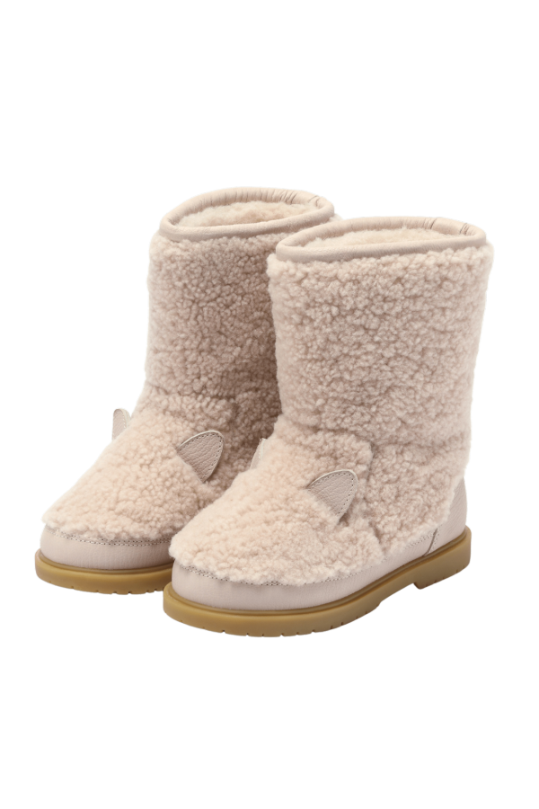 KIDS Donsje Irfi Boots Cat Boots - Lavender Curly Sheep Wool