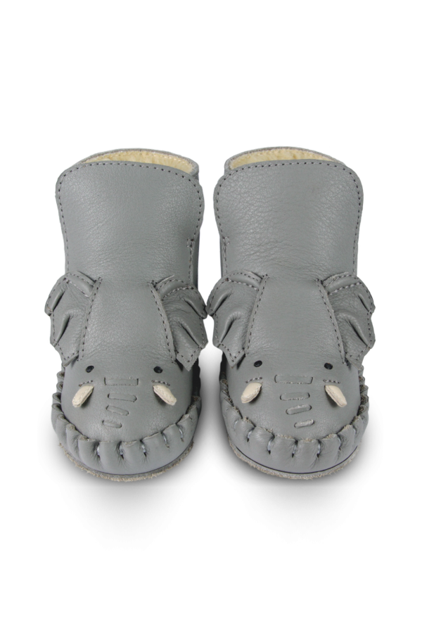 Donsje Kapi Special Booties Elephant Booties - Elephant Grey Leather