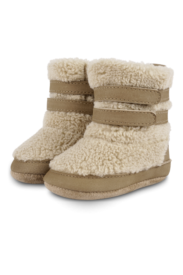 KIDS Donsje Larisso Booties - Beige Curly Faux Fur
