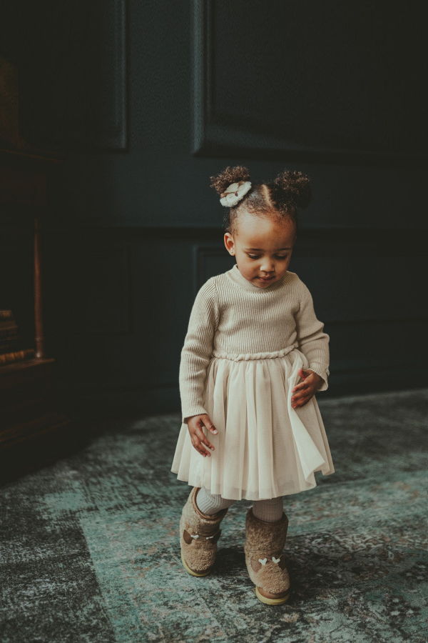 KIDS Donsje Lotus Dress - Misty Rose