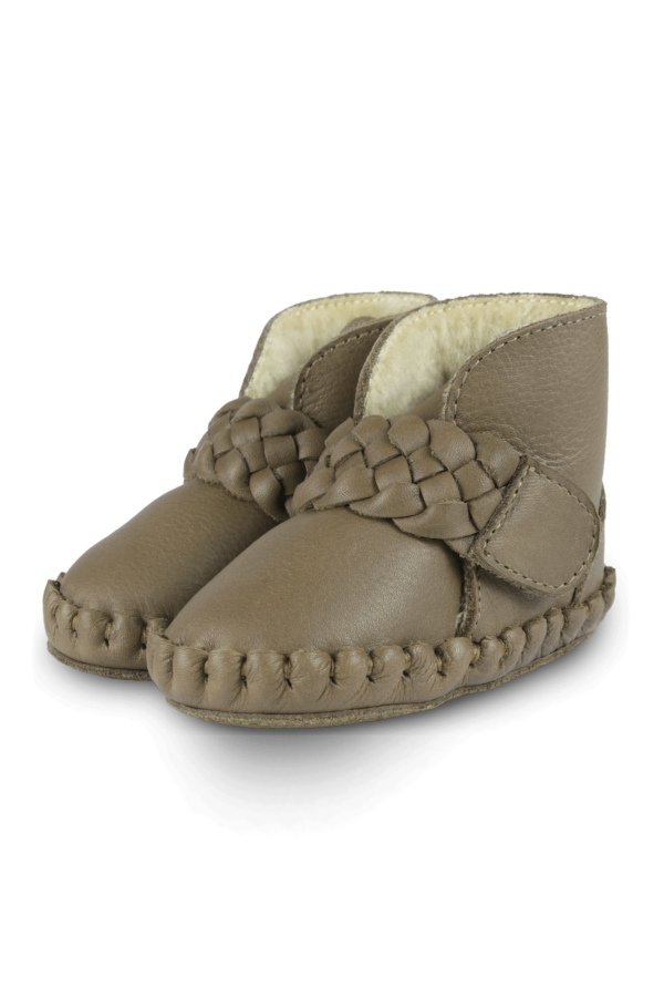 KIDS Donsje Mace Booties - Army Leather