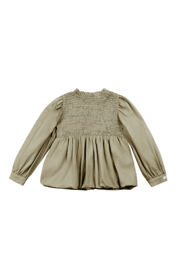 KIDS Donsje Madelief Top - Dusty Green