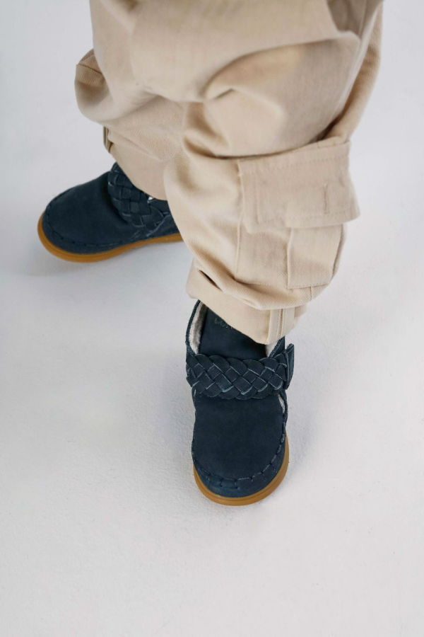 KIDS Donsje Marcou Shoes - Navy Nubuck