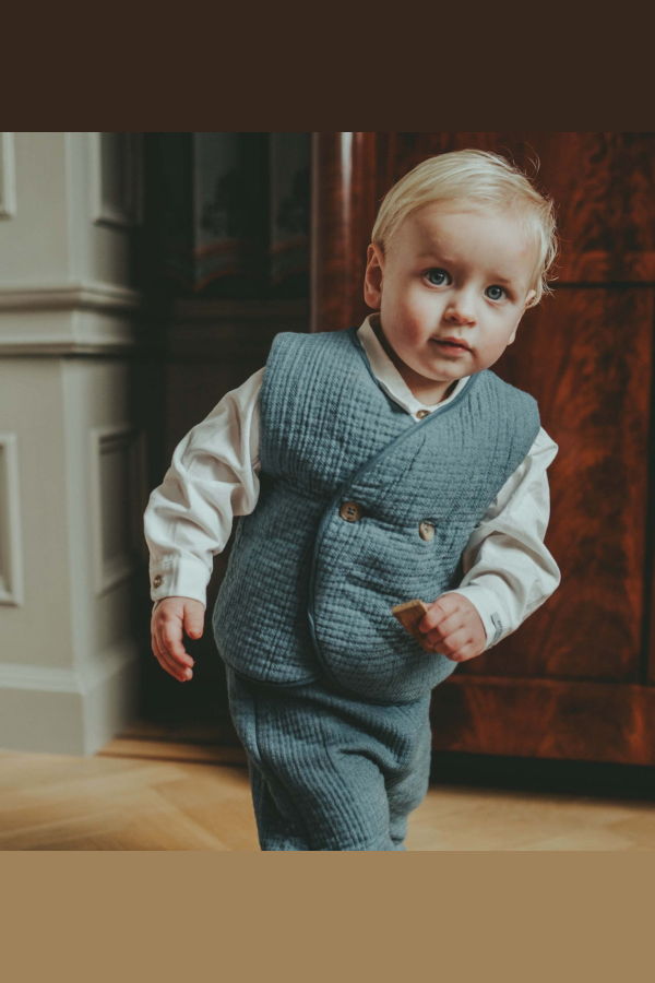 KIDS Donsje Narini Gilet - Steel Blue
