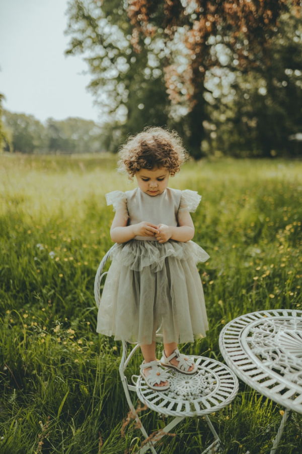 KIDS Donsje Nena Dress - Light Olive