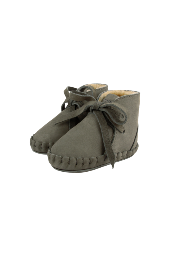 KIDS Donsje Pina Classic Booties - Stone Nubuck