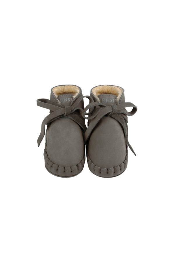 KIDS Donsje Pina Classic Booties - Stone Nubuck