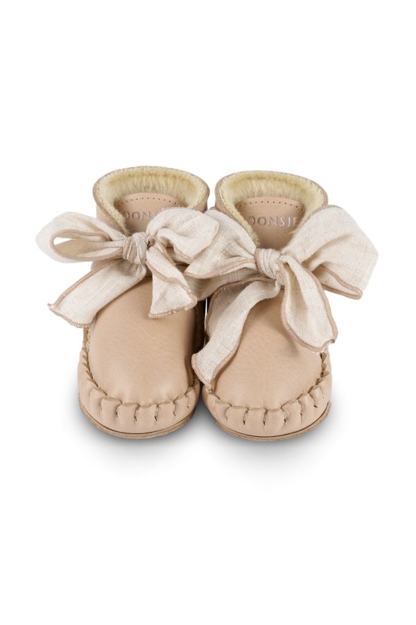 KIDS Donsje Pina Organza Booties - Light Rust Leather