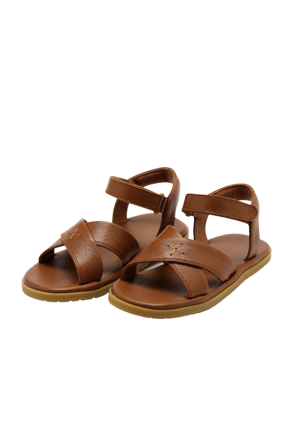 KIDS Donsje Qotis Sandals - Cognac Leather