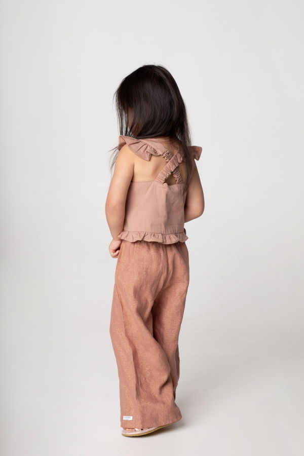 KIDS Donsje Revoi Trousers - Rust Metallic