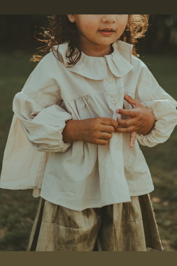 KIDS Donsje Rushi Blouse - Soft Sand