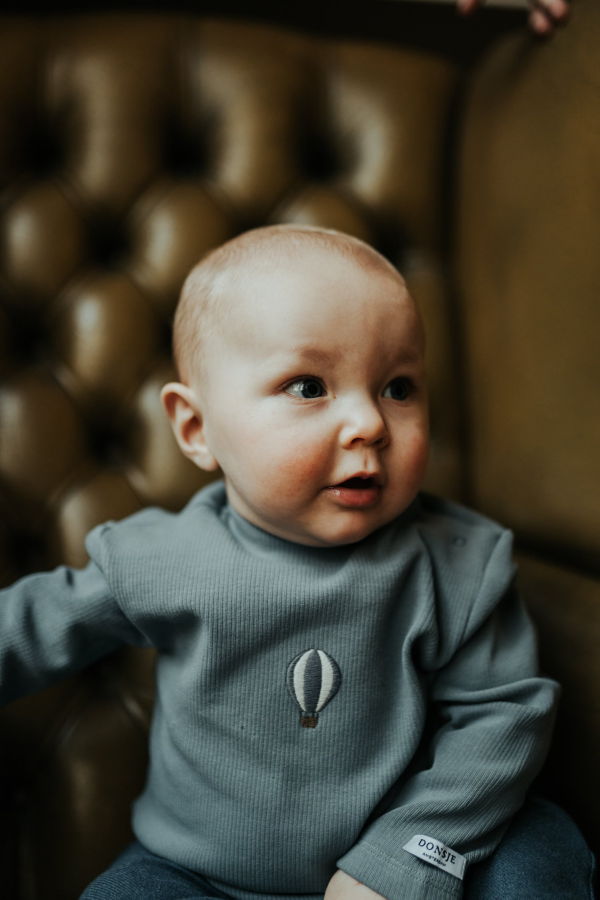 KIDS Donsje Stev Air Balloon Bodysuit - Foggy Blue