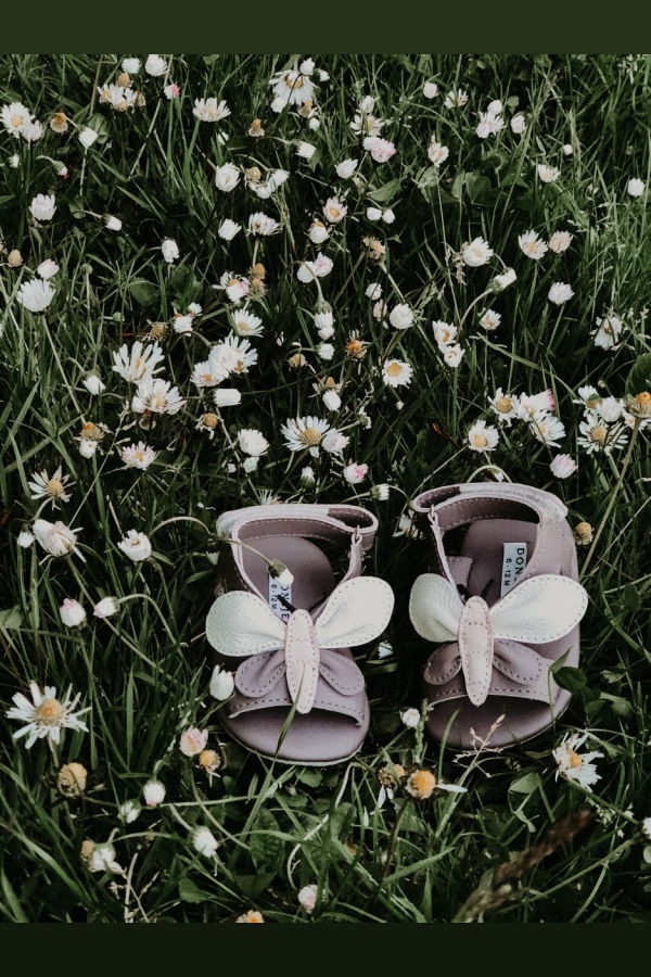 KIDS Donsje Tuti Sky Sandals Dragonfly - Dark Lavender Leather