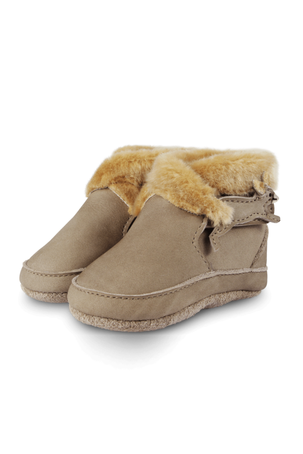 KIDS Donsje Twisi Shoes Squirrel Baby Boots - Truffle Nubuck